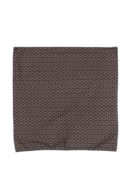  Paolo Pecora Kids Patterned Scarf - Brown 