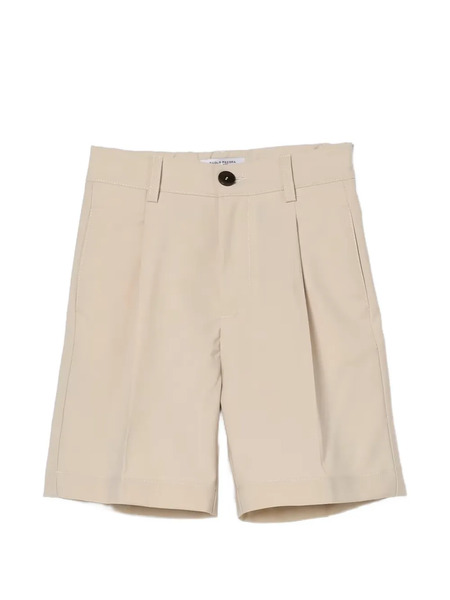  Paolo Pecora Kids Pleated Shorts - Neutrals 