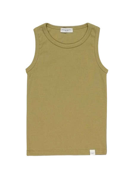  Paolo Pecora Kids Ribbed Tank Top - Green 