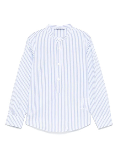  Paolo Pecora Kids Striped Shirt - Blue 