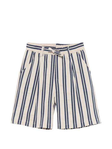  Paolo Pecora Kids Striped Tie Shorts - Neutrals 