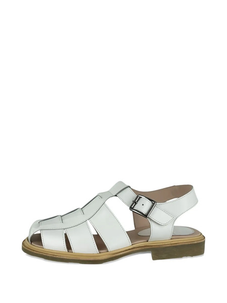  Paraboot Iberis Buckle Leather Lace-up Shoes - White 