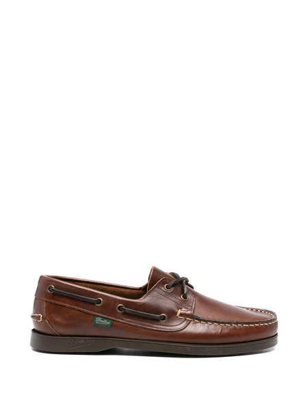  Paraboot Lace-up Leather Boat Shoes - Brown 