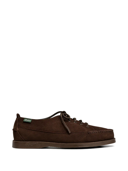  Paraboot Laced Suede Boat Shoes - Brown 