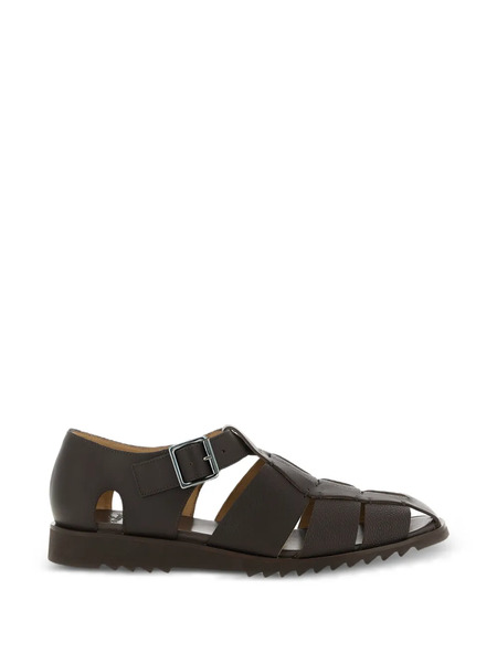  Paraboot Pacific Hammered-leather Sandals - Brown 