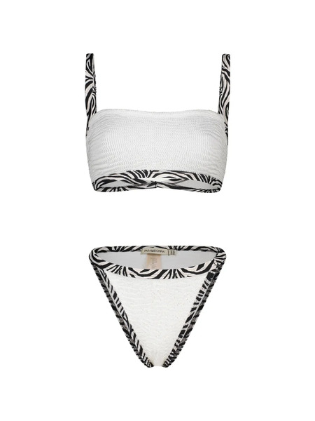  Paramidonna Ava Zebra-print Bikini - White 
