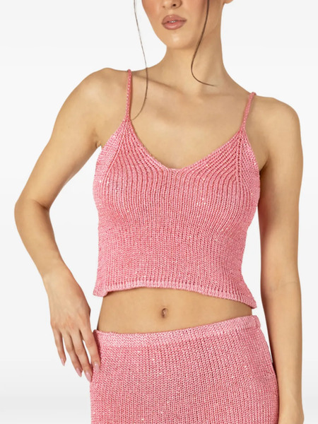  Paramidonna Bruna V-neck Top - Pink 
