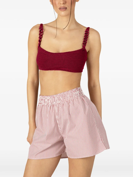  Paramidonna Cora Striped Beach Shorts - Red 