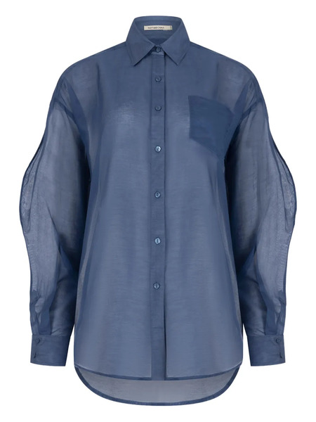  Paramidonna Jade Sheer Shirt - Blue 