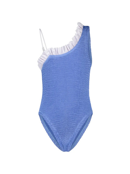 Paramidonna Kids Nori Ruffled Swimsuit - Blue 