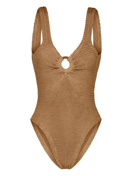  Paramidonna Romana Ring One-piece Swimsuit - Brown 