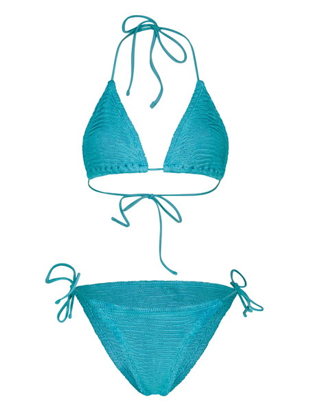  Paramidonna Textured Tie Beachwear - Blue 