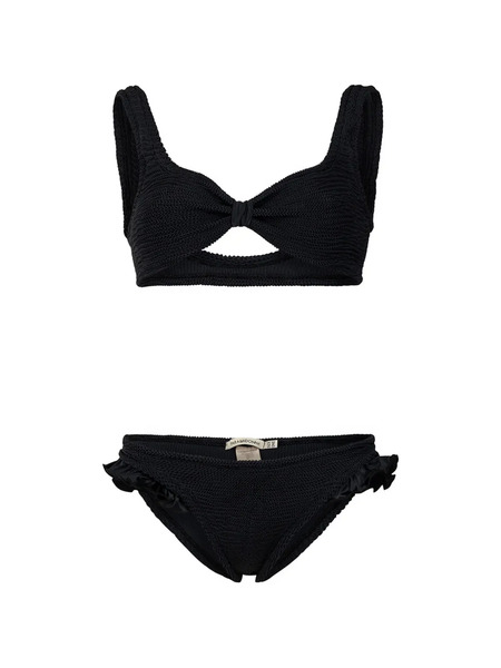  Paramidonna Valentina Bow Ruffled Bikini - Black 