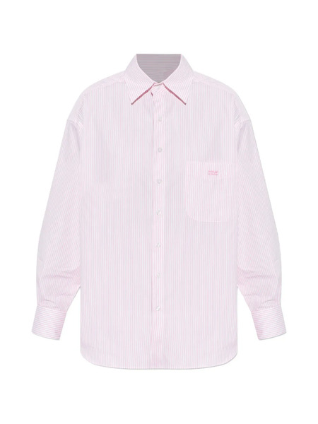 Paramidonna Vanessa Striped Chest-pocket Shirt - Pink 