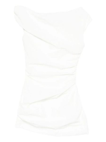  Paris Georgia Remmy Ruched Mini Dress - White 