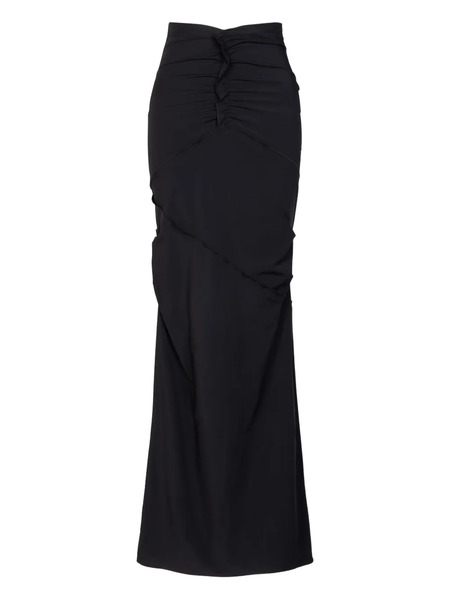  Paris Georgia Ruched Maxi Skirt - Black 