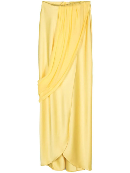  Paris Georgia Viola Draped-panel Maxi Skirt - Yellow 