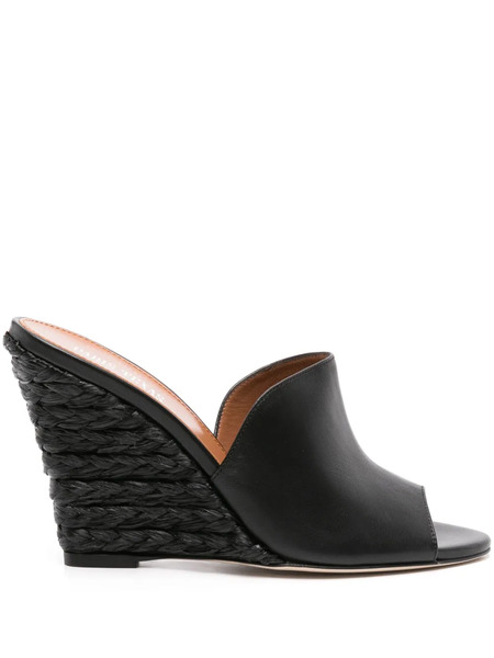  Paris Texas Deia 100mm Leather Mules - Black 