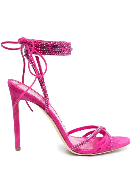  Paris Texas Holly Nicole 105mm Lace Up Sandals - Pink 