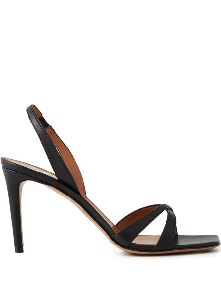  Paris Texas 85mm Square-toe Heeled Sandals - Black 
