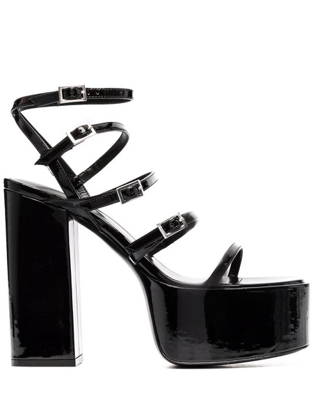  Paris Texas Strappy 135mm Platform Sandals - Black 