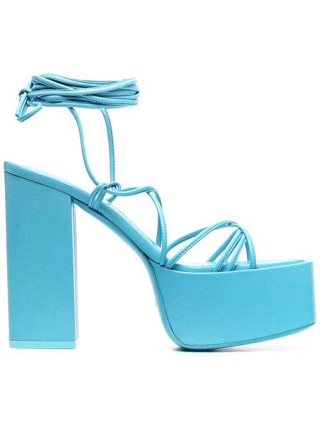  Paris Texas Tie-detail Open-toe Platform Sandals - Blue 