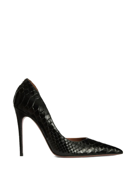  Paris Texas Vera Snakeskin Point-toe Pumps - Black 