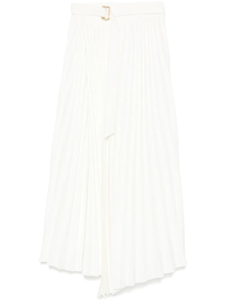  Parlor Belted Midi Skirt - White 