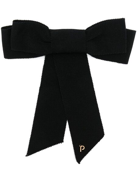  Parlor Bow-detail Hair Clip - Black 
