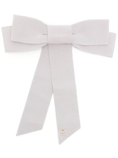  Parlor Bow-detail Hair Clip - Grey 