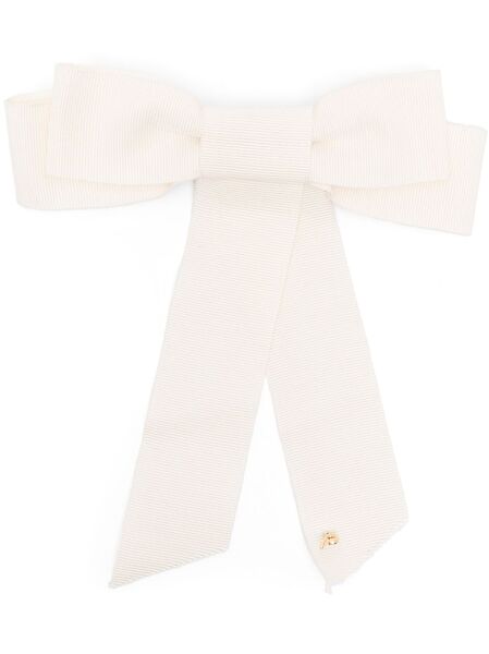  Parlor Bow-detail Hair Clip - White 