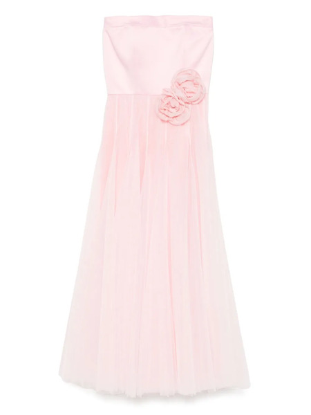  Parlor Floral-appliqué Gown - Pink 
