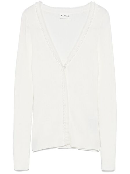  P.a.r.o.s.h. Bead-embellished Cardigan - White 
