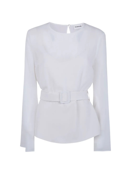  P.a.r.o.s.h. Belted Blouse - White 