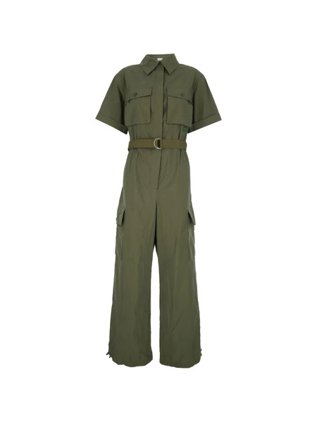  P.a.r.o.s.h. Belted Short-sleeves Jumpsuit - Green 