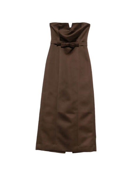  P.a.r.o.s.h. Bow-detail Strapless Maxi Dress - Brown 
