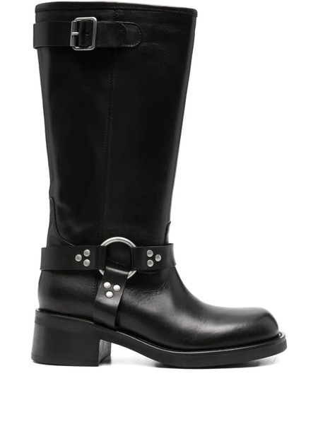  P.a.r.o.s.h. Buckle-strap Studded Boots - Black 
