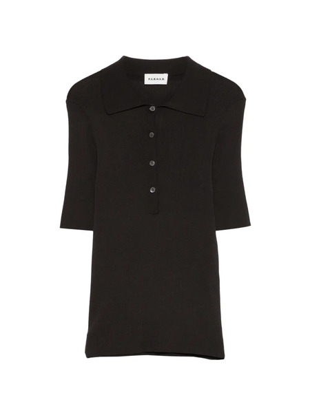  P.a.r.o.s.h. Buttoned Knitted Polo Shirt - Brown 