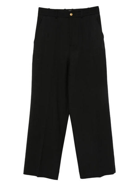  P.a.r.o.s.h. Buttoned Pocket-embellished Trousers - Black 