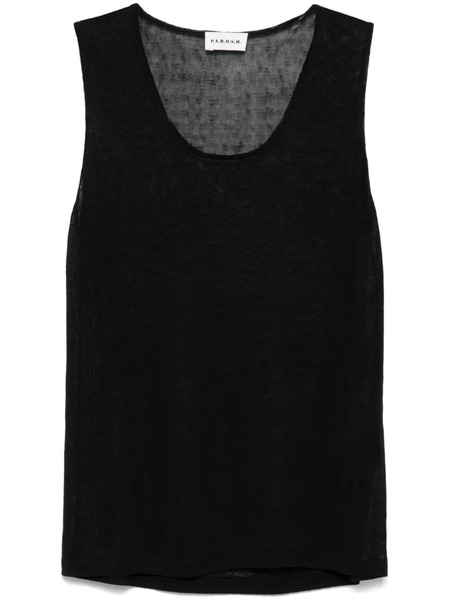  P.a.r.o.s.h. Fine-knit Tank Top - Black 