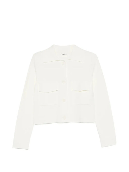  P.a.r.o.s.h. Flap-pocket Buttoned Cardigan - White 