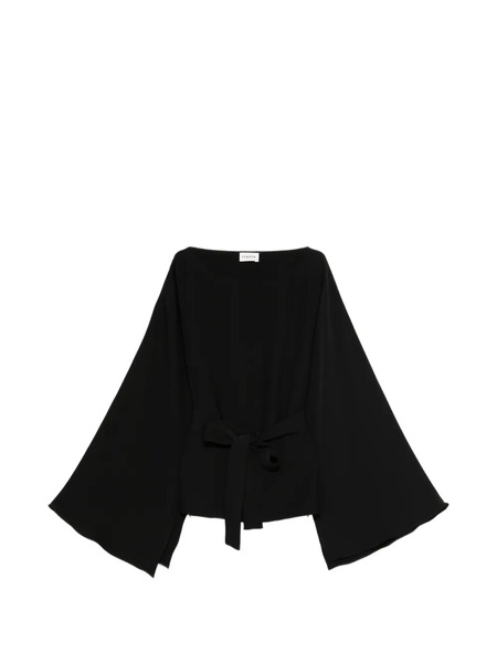  P.a.r.o.s.h. Flared-sleeve Tie Top - Black 