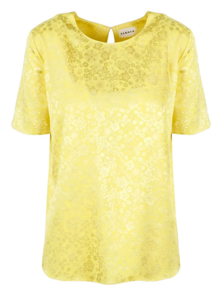  P.a.r.o.s.h. Floral-motif Blouse - Yellow 