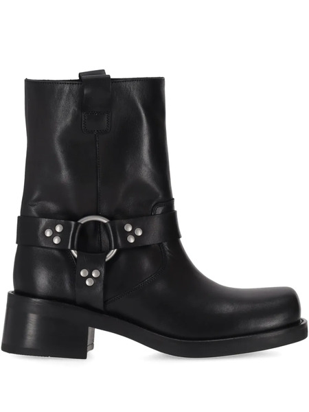  P.a.r.o.s.h. Harness Studded Leather Boots - Black 