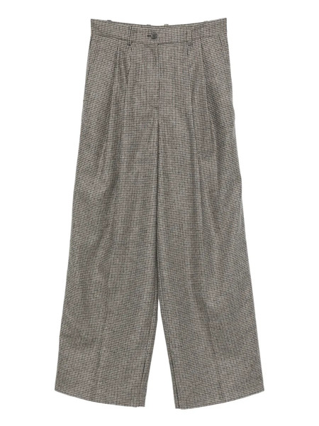 P.a.r.o.s.h. Houndstood Wide-leg Trousers - Grey 