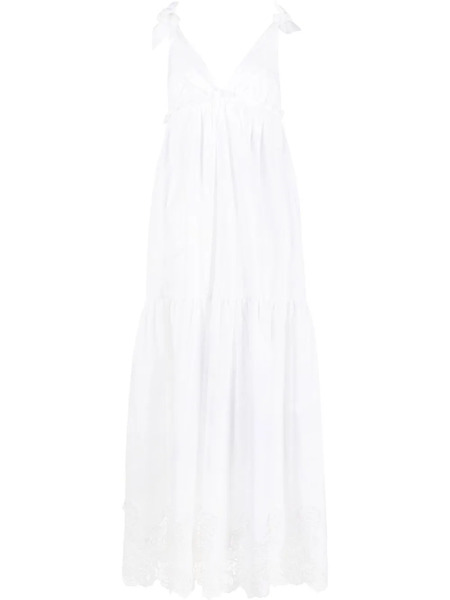  P.a.r.o.s.h. Lace-embellished Maxi Dress - White 