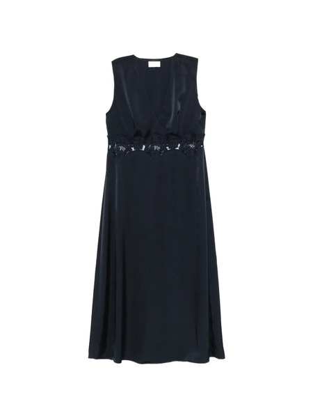  P.a.r.o.s.h. Lace V-neck Midi Dress - Blue 