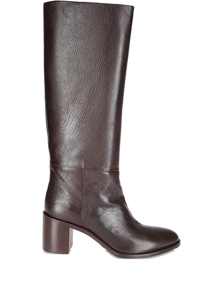  P.a.r.o.s.h. Leather Block-heel Boots - Brown 
