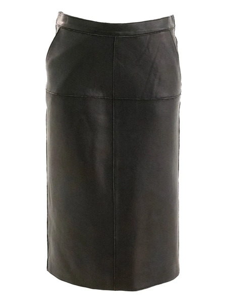  P.a.r.o.s.h. Leather Midi Skirt - Black 