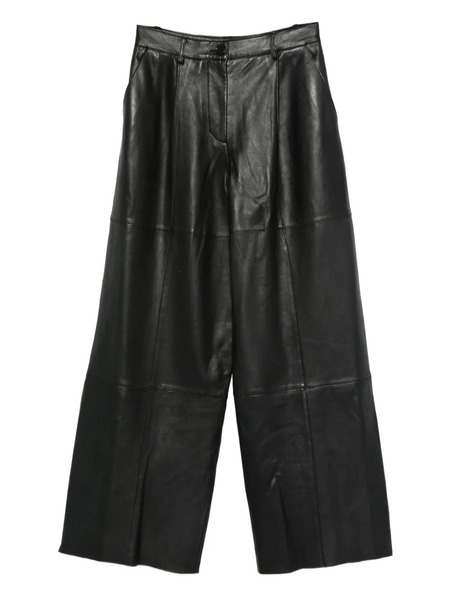  P.a.r.o.s.h. Leather Straight-leg Trousers - Black 